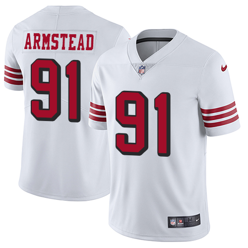San Francisco 49ers Limited White Men Arik Armstead NFL Jersey 91 Rush Vapor Untouchable